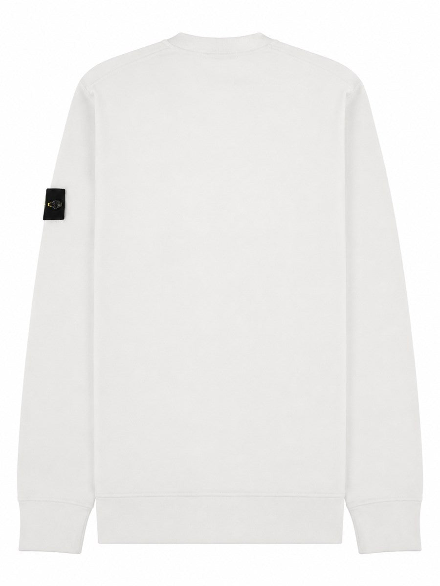 Stone Island Men's Felpa Con Patch White