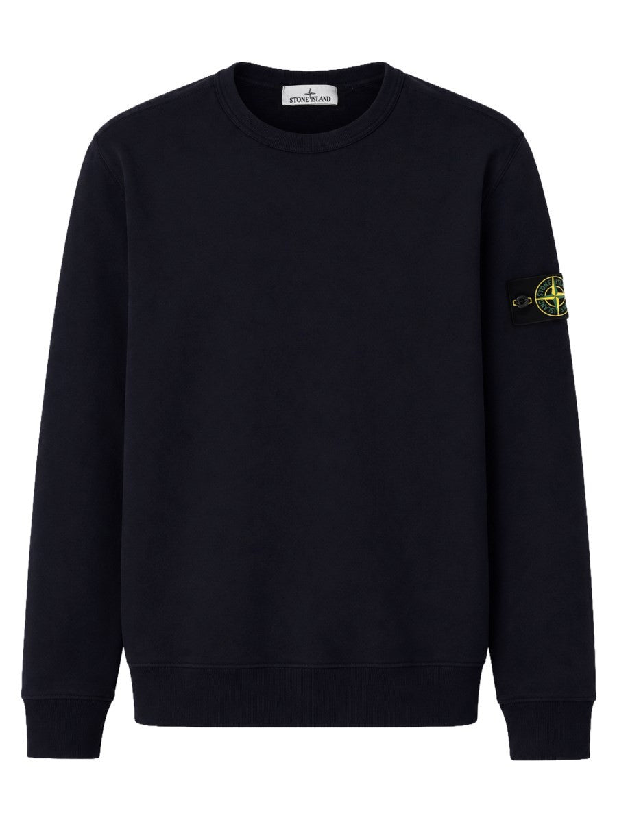 Stone Island Men's Felpa Con Patch Blue