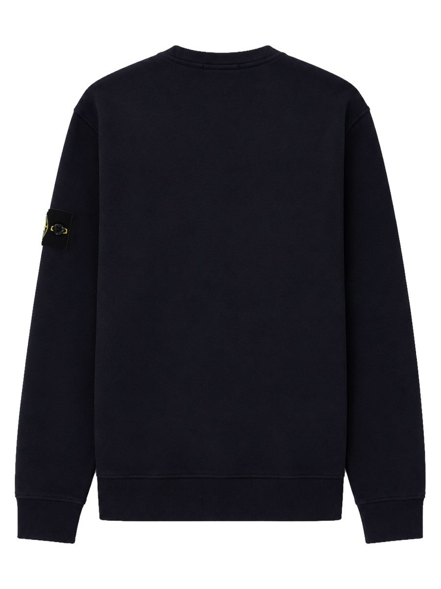 Stone Island Men's Felpa Con Patch Blue