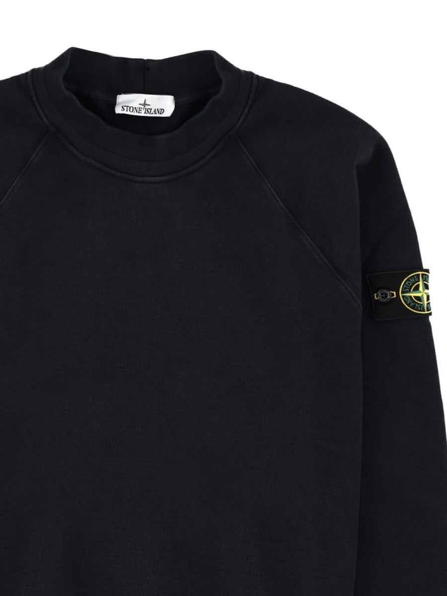 Stone Island Men's Sweatshirt with Patch Blue, view 3