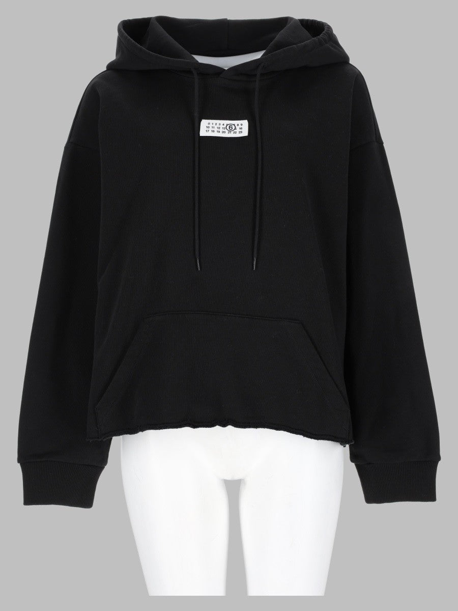 MM6 Maison Margiela Women's Felpa Con Patch Black