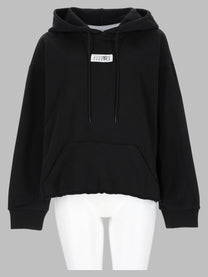 MM6 Maison Margiela Women's Felpa Con Patch Black