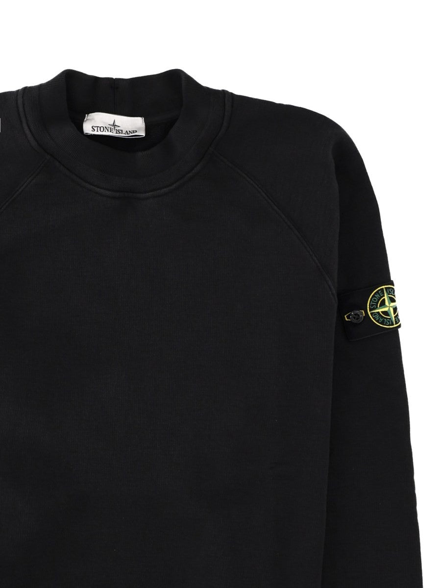 Stone Island Men's Sweatshirt with Patch Black, view 3