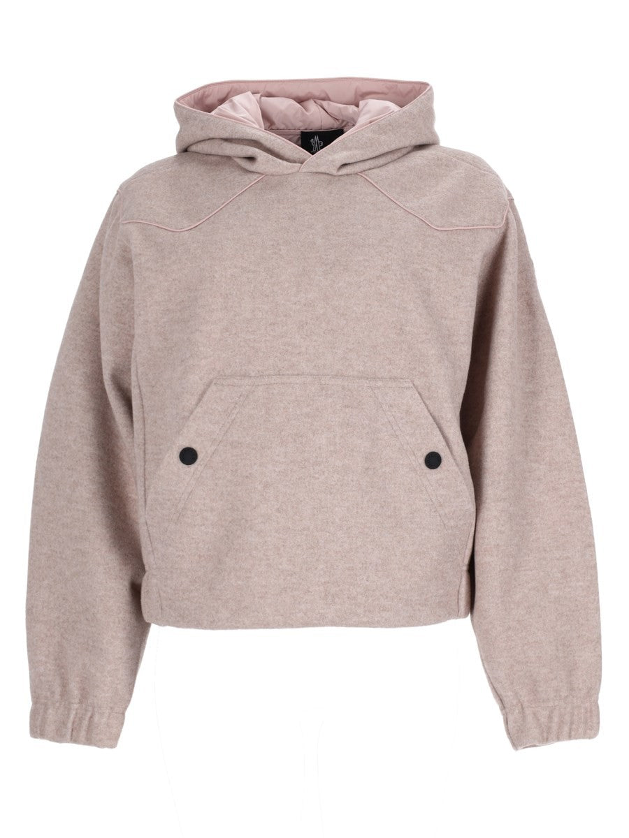 Moncler Grenoble Women's Sweatshirt with Patch Blue