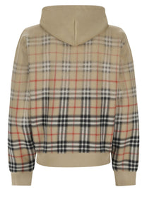 Burberry Men's Felpa Con Stampa Check Beige