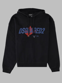 Dsquared2 Men's Felpa Con Stampa Black