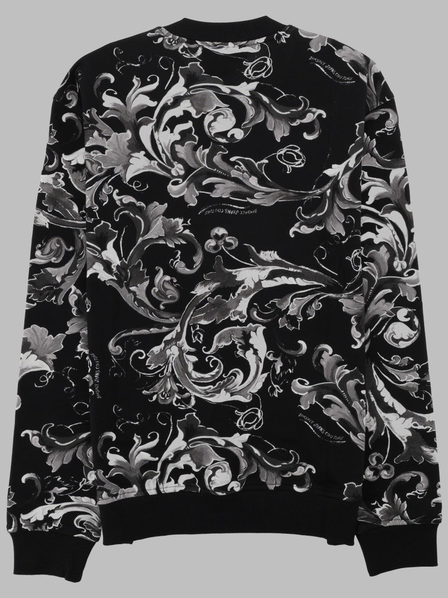 Versace Jeans Couture Men's Felpa Con Stampa Black