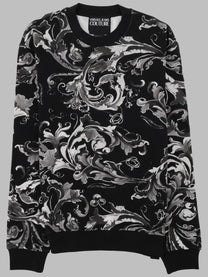 Versace Jeans Couture Men's Felpa Con Stampa Black