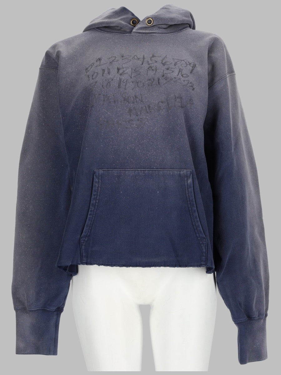 Maison Margiela Women's Felpa Con Stampa Blue