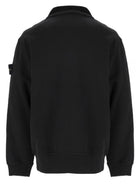Stone Island Men's Sweatshirt with Zip Short Patch Black, view 2