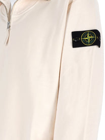 Stone Island Men's Sweatshirt with Zip Short Patch White