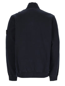 Stone Island Men's Felpa Con Zip Corta Blue