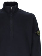 Stone Island Men's Sweatshirt with Zip Short Blue, view 3