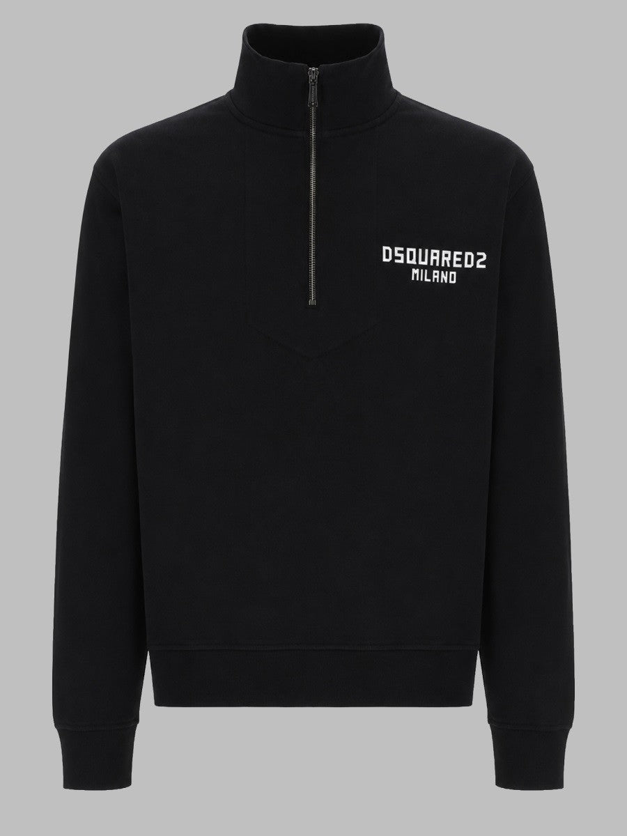 Dsquared2 Men's Felpa Con Zip Corta Black