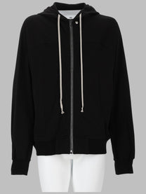 Rick Owens Men's Felpa Con Zip Cappuccio Black