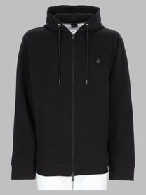BOSS Men's Felpa Con Zip Cappuccio Black