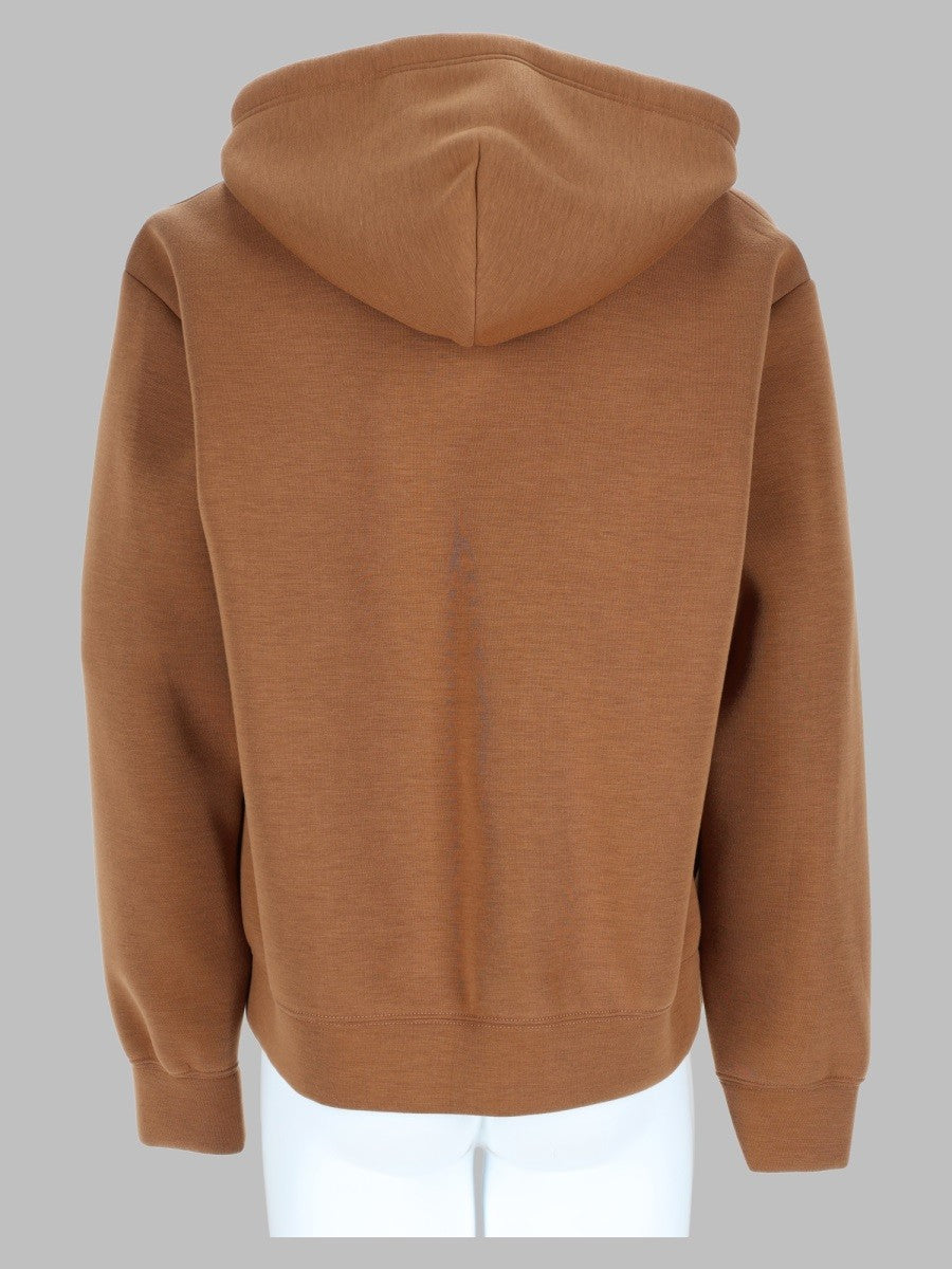 MM6 Maison Margiela Men's Felpa Con Zip Cappuccio Brown