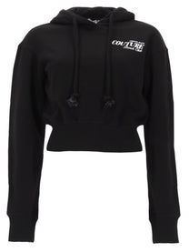 Versace Jeans Couture Women's Felpa Crop Con Black