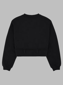 Dries Van Noten Women's Felpa Cropped Con Coulisse Black