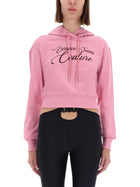 Versace Jeans Couture Women's Cropped Sweatshirt Blue