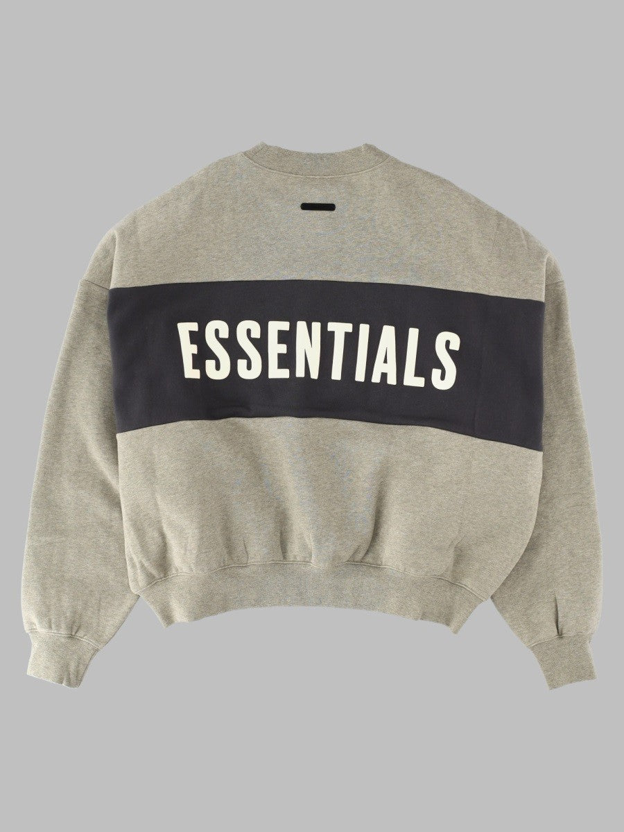 Fear of God ESSENTIALS Men's Felpa Cropped Con Stampa Grey
