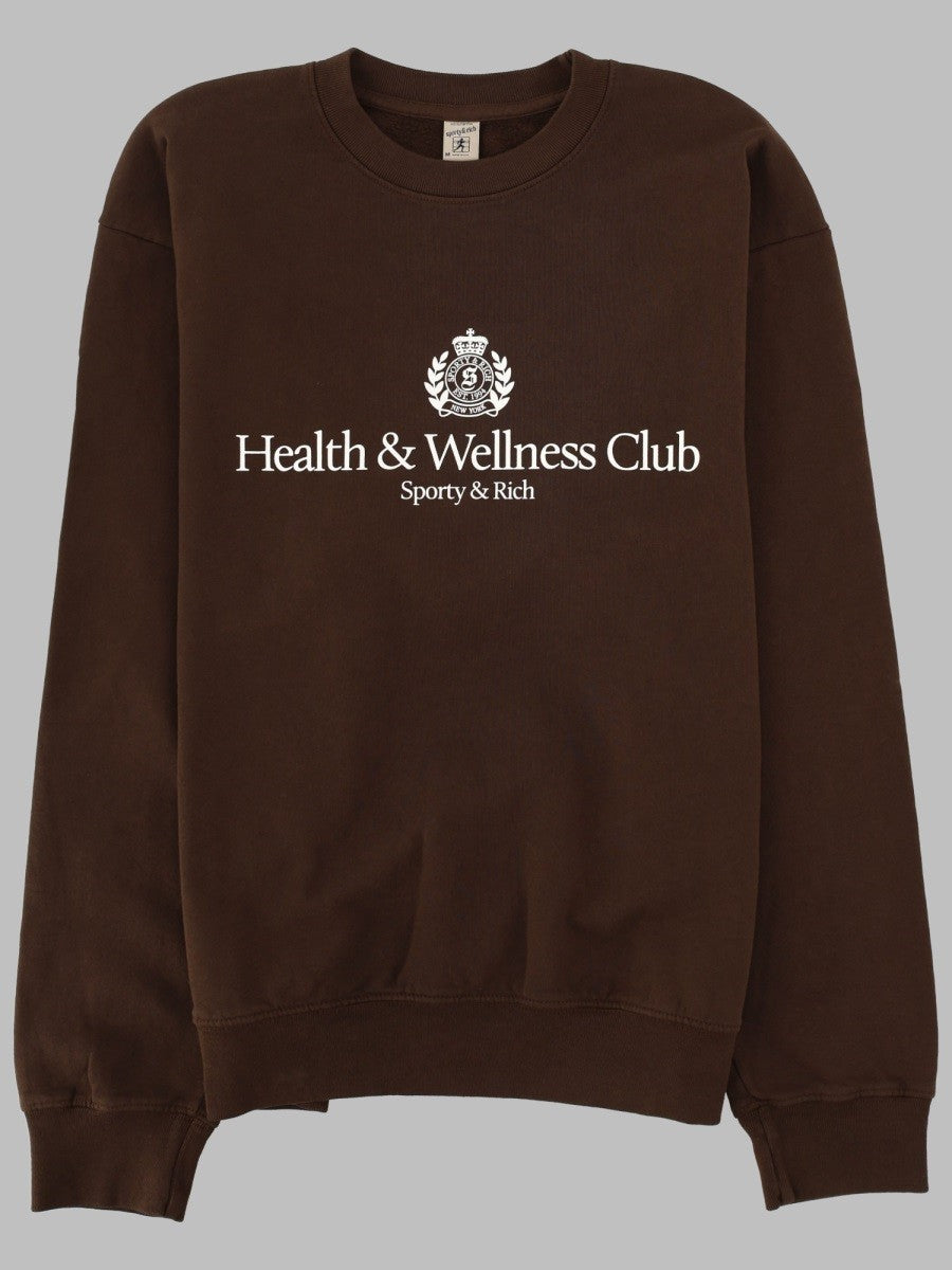Sporty &amp; Rich Unisex Felpa Girocollo Con Brown