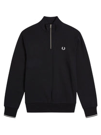 Fred Perry Men's Cotton Mezza Zip Sweatshirt Black