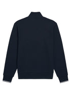 Fred Perry Men's Cotton Mezza Zip Sweatshirt Blue