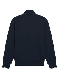 Fred Perry Men's Cotton Mezza Zip Sweatshirt Blue