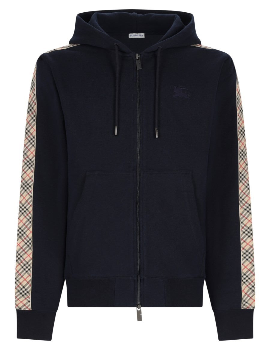 Burberry Men's Cerniera Finiture Check Blue