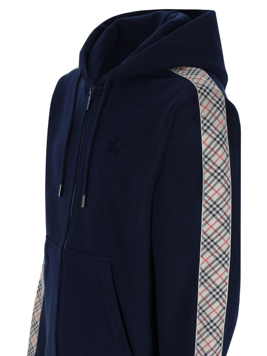 Burberry Men's Cerniera Finiture Check Blue