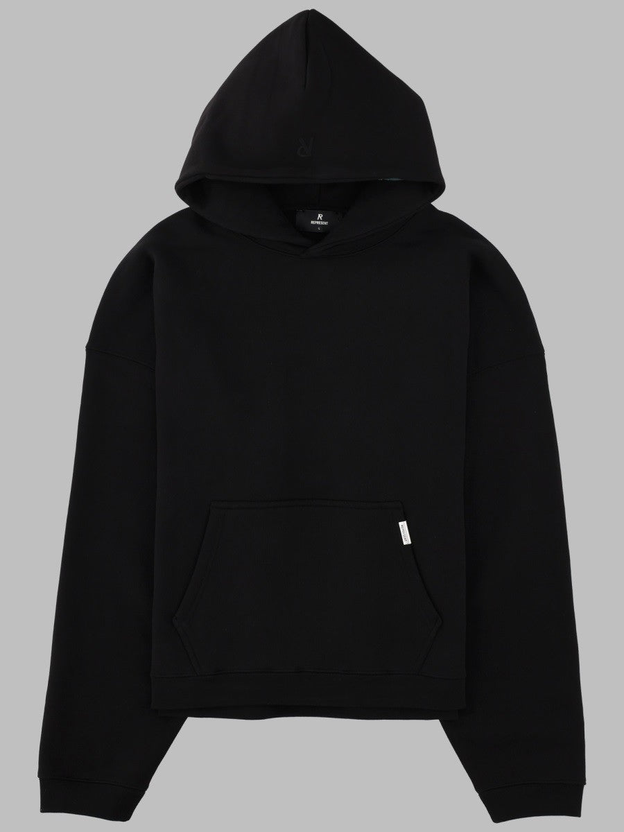 Represent Men's Felpa in Cotone Con Cappuccio Black