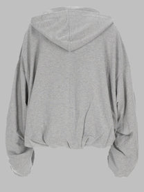Dries Van Noten Women's Felpa in Cotone Con Zip Grey