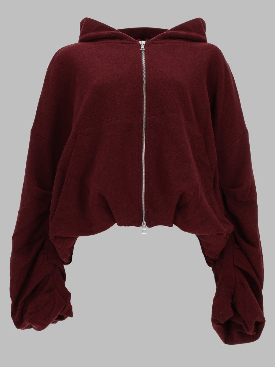 Dries Van Noten Women's Felpa in Cotone Con Zip Red