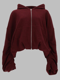Dries Van Noten Women's Felpa in Cotone Con Zip Red