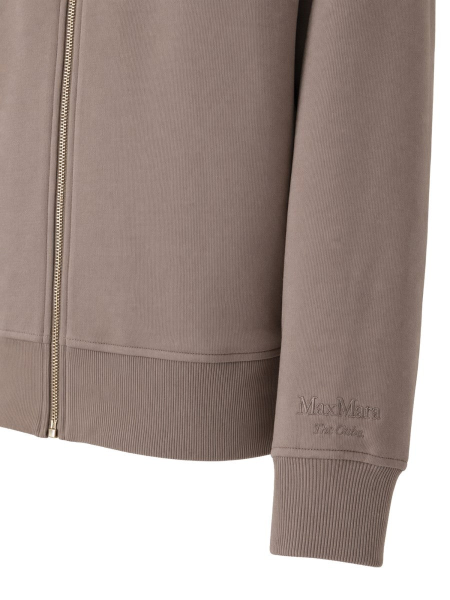 S MAX MARA Women's Jersey Cotton Technical Sweatshirt Beige, view 3