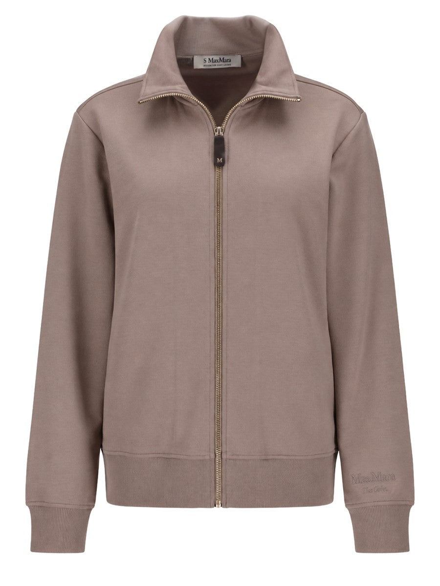 S MAX MARA Women's Jersey Cotton Technical Sweatshirt Beige