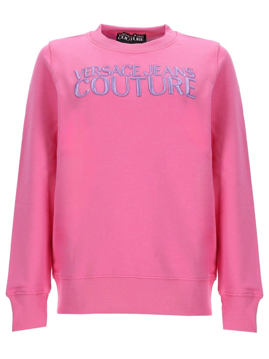 Versace Jeans Couture Women's Felpa in Jersey DI Cotone Blue
