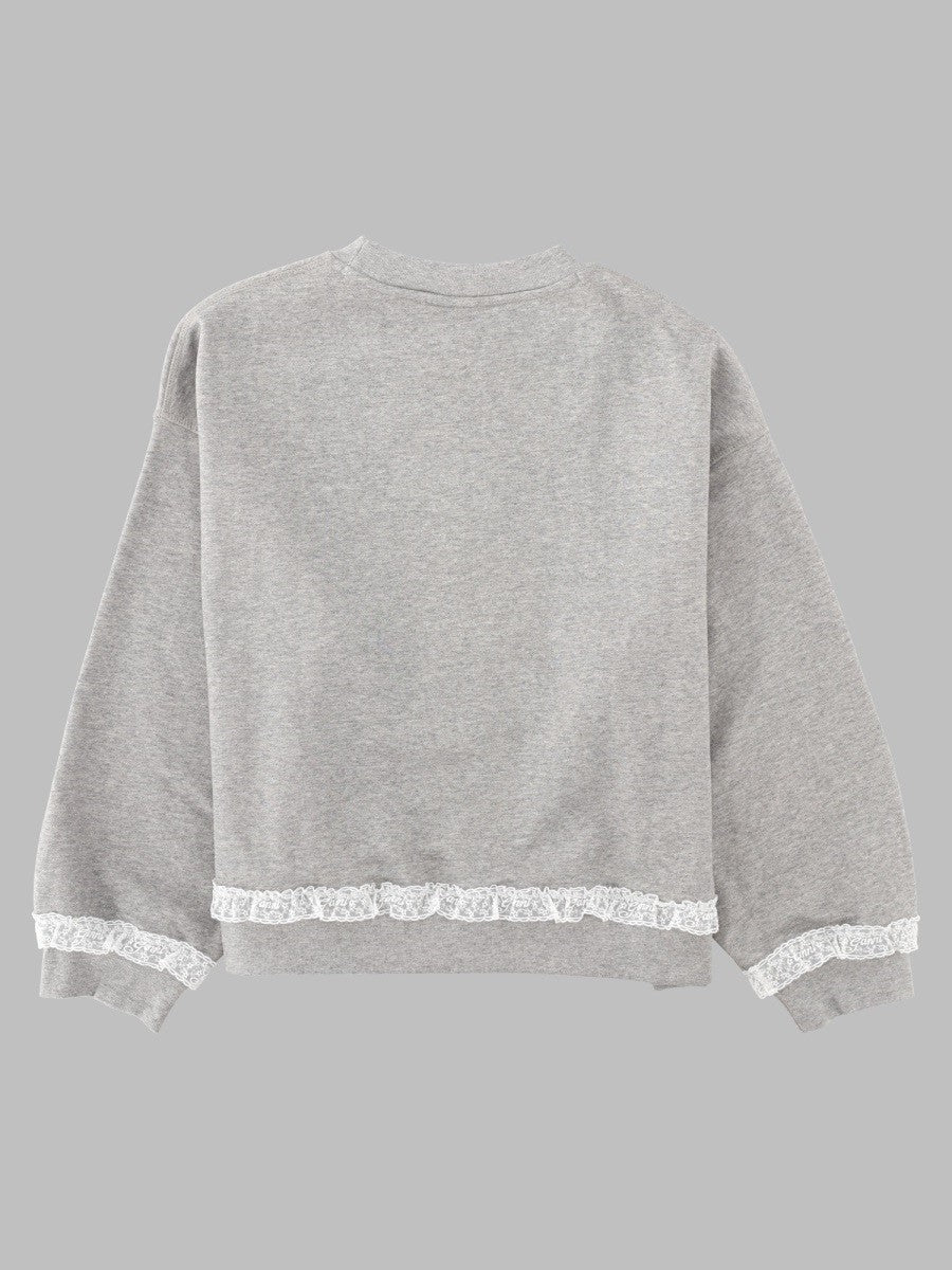 Ganni Women's Felpa Isoli Con Patch Grey