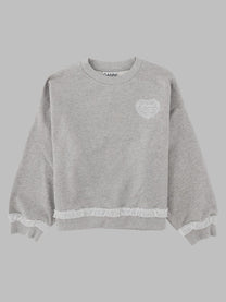 Ganni Women's Felpa Isoli Con Patch Grey