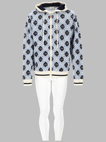 Casablanca Men's Felpa Monogram Con Cappuccio Zip Multicolor