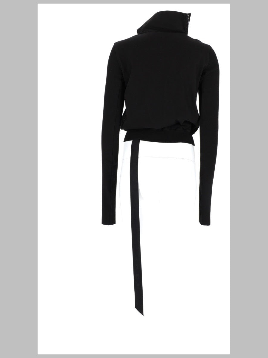 DRKSHDW Women's Felpa Mountain Con Zip Asimmetrica Black