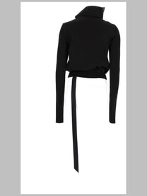 DRKSHDW Women's Felpa Mountain Con Zip Asimmetrica Black