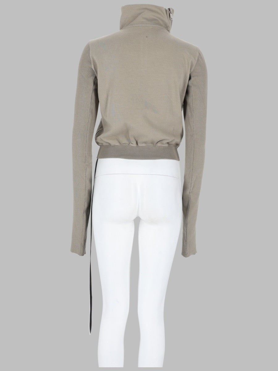 DRKSHDW Women's Felpa Mountain Con Zip Asimmetrica Grey