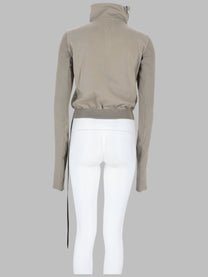 DRKSHDW Women's Felpa Mountain Con Zip Asimmetrica Grey