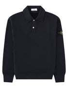 Stone Island Men's Oversize Sweatshirt with Collar Polo Blue