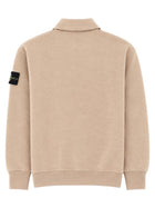 Stone Island Men's Oversize Sweatshirt with Collar Polo Beige, view 2