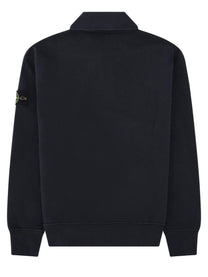 Stone Island Men's Oversize Sweatshirt with Collar Polo Blue