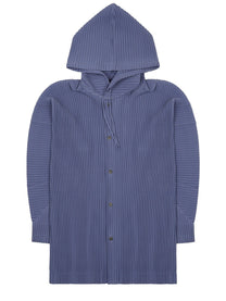 Homme Plisse Issey Miyake Men's Felpa Plissettata Con Bottoni Purple