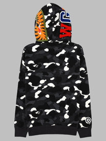 A Bathing Ape Men's Felpa Shark Con Zip Cappuccio Black
